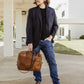 Executive Leather Laptop Messenger Bag