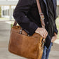 Executive Leather Laptop Messenger Bag