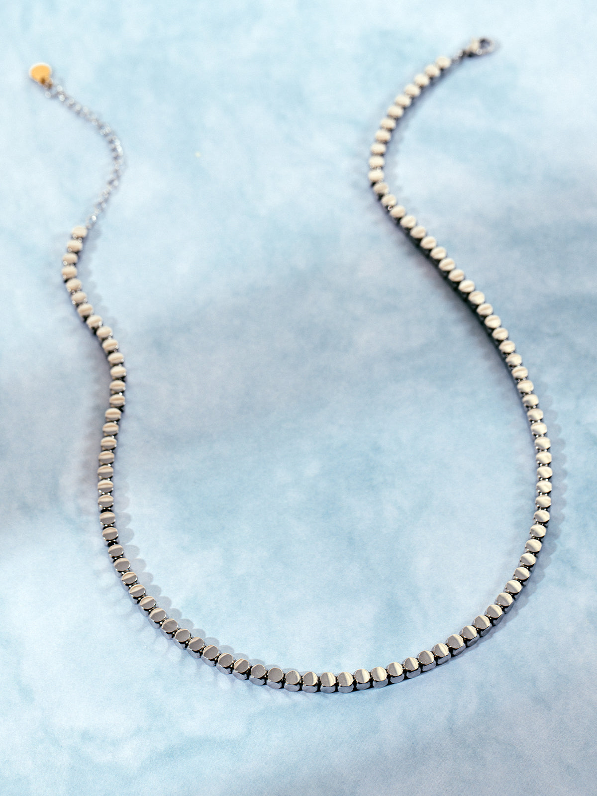 The Clarity Silver Bead Necklace