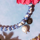 For Freedom Blue Floral Beaded Bracelet