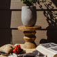 Flourish Round Wood Pedestal Stand