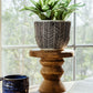 Flourish Round Wood Pedestal Stand