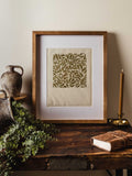 Palaash Olive Screen-Printed Wall Hanging