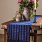 Morning Indigo Block-Printed Cotton Table Runner