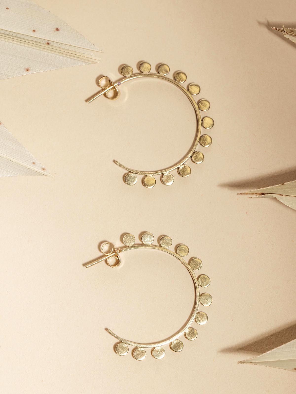 Disc Hoop Earrings