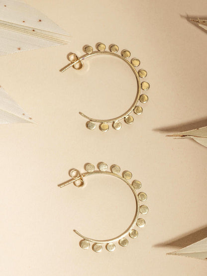 Disc Hoop Earrings