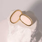 Enamel Oval Stud Earrings