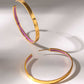 Color Pop Gold Hoop Earrings