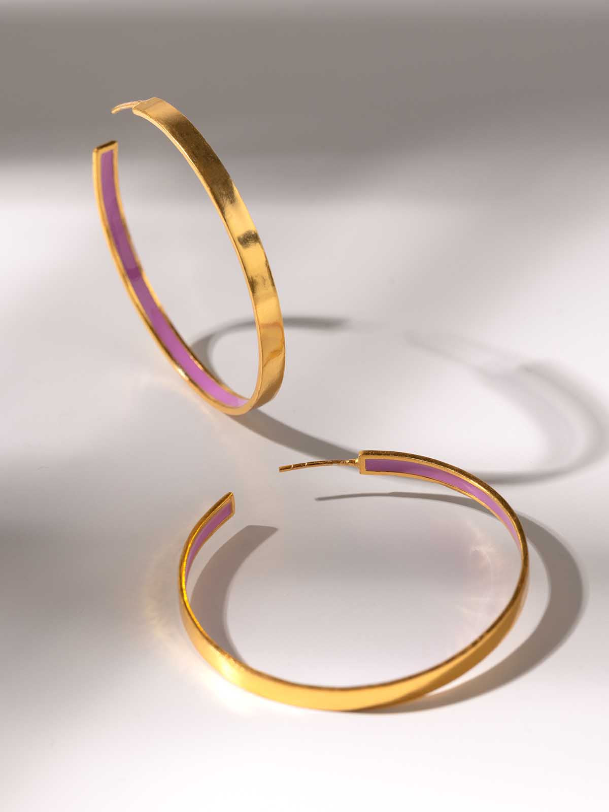 Color Pop Gold Hoop Earrings
