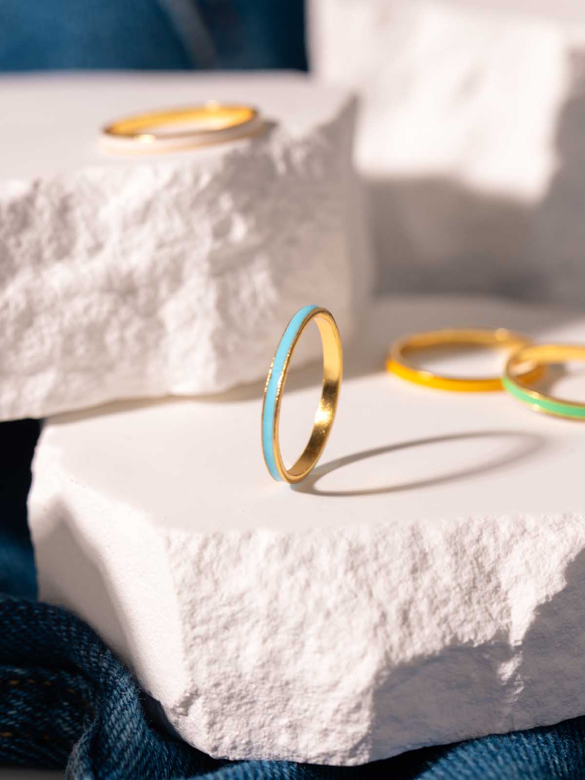 Color Pop Stackable Band Rings
