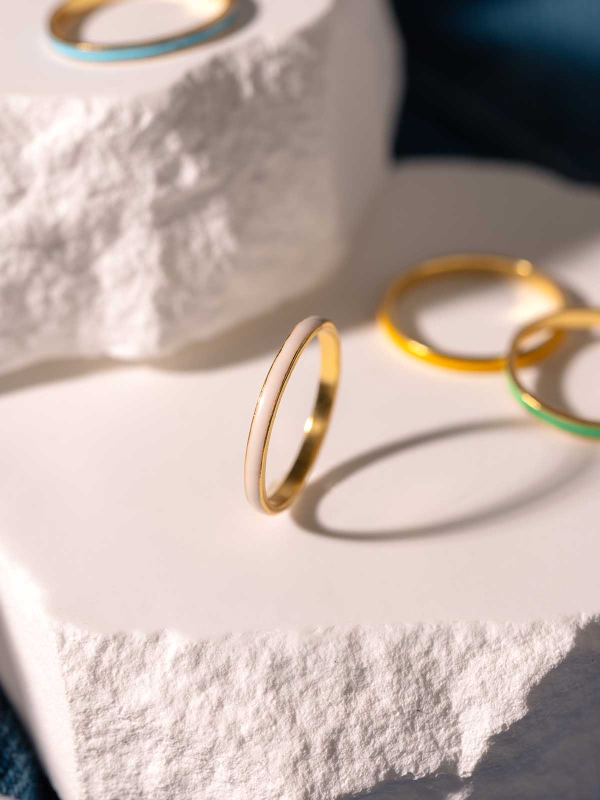Color Pop Stackable Band Rings
