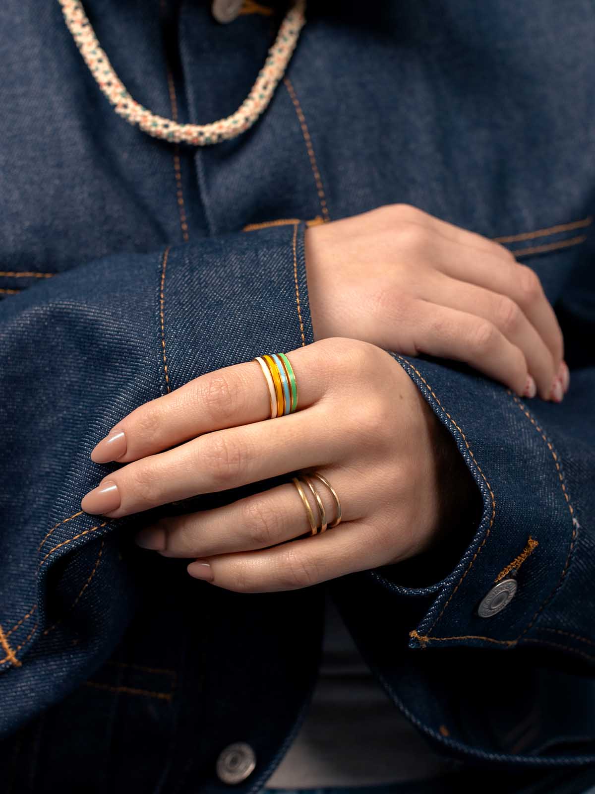Color Pop Stackable Band Rings