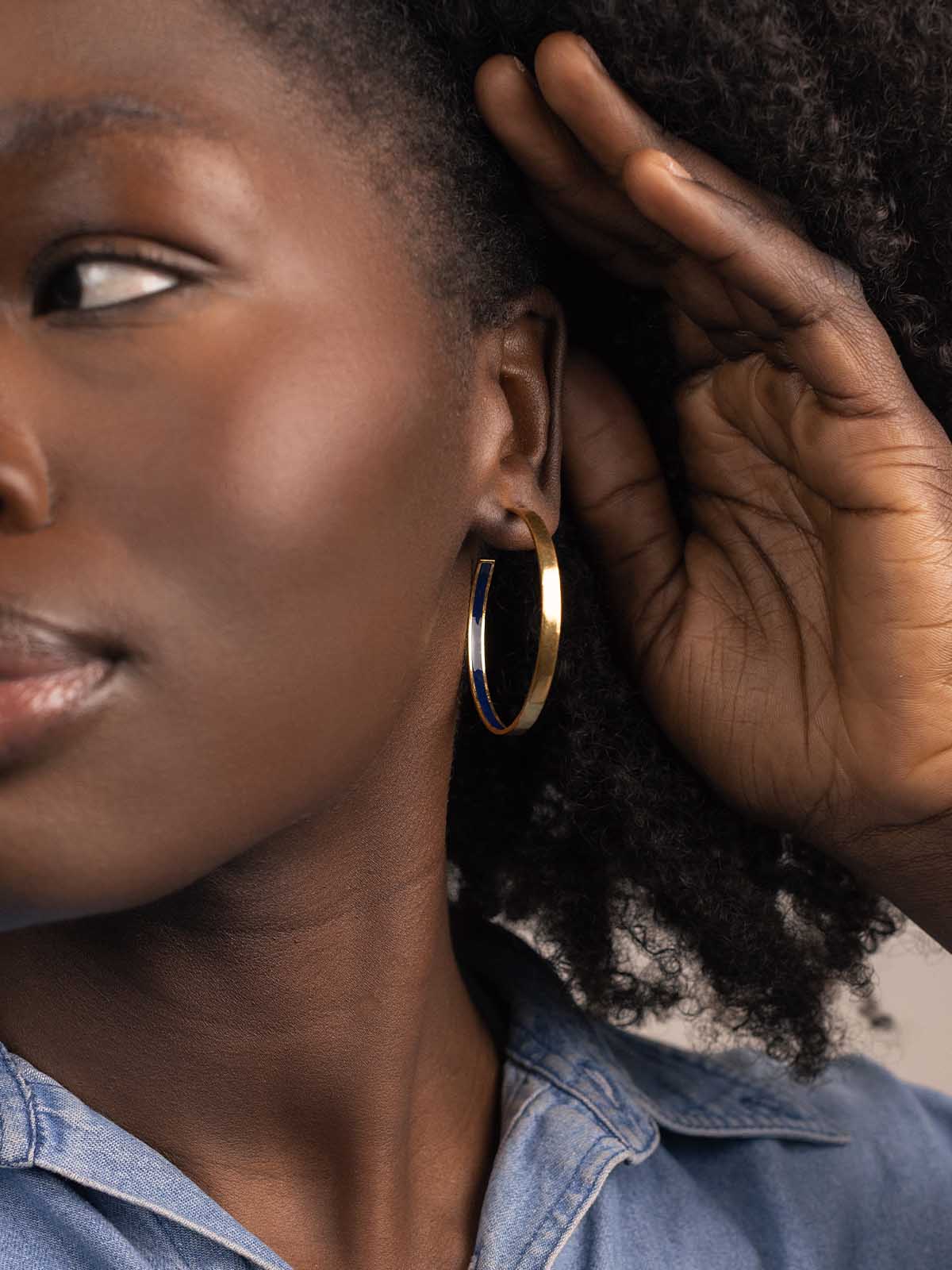 Color Pop Gold Hoop Earrings