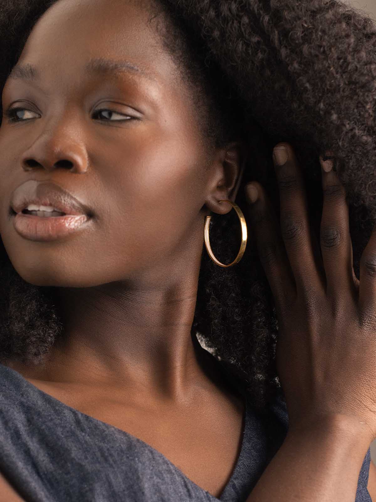 Color Pop Gold Hoop Earrings