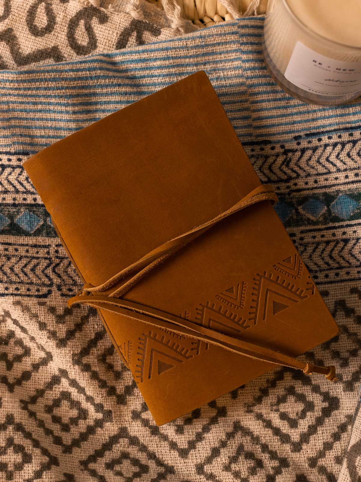Brown Leather Triangle Journal