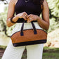 Satchel Leather Bowler Bag