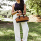 Satchel Leather Bowler Bag