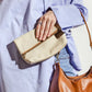 Asymmetric Leather Makeup Bag