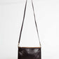 Luxe Woven Black Leather Crossbody Clutch