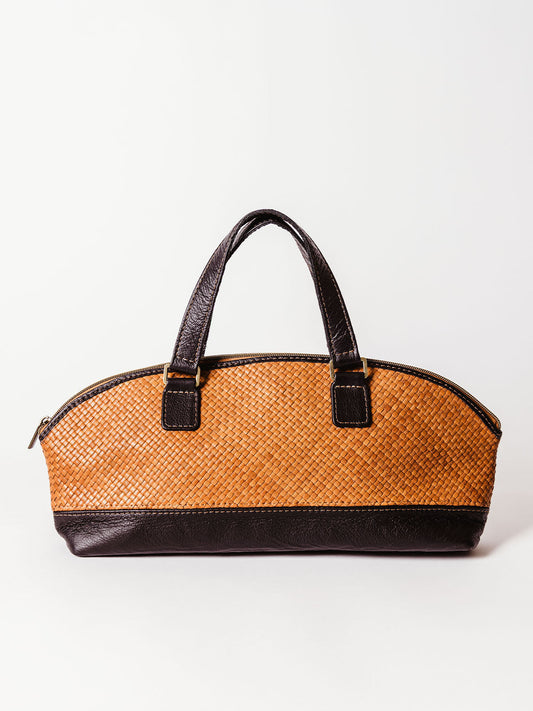 Satchel Leather Bowler Bag