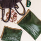 Leather Pouchette in Green