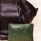 Leather Pouchette in Green