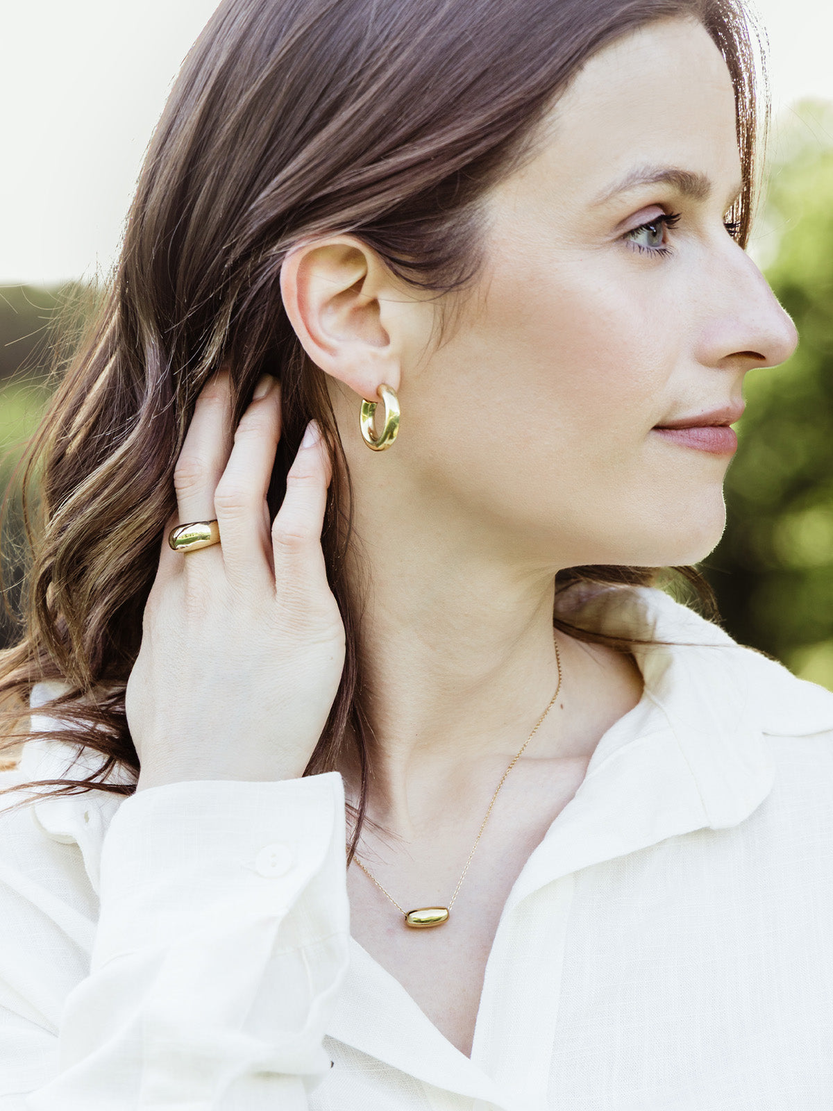 Zuri Gold Hoop Earrings