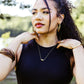 Jasiri Gold Pendant Necklace- Horizontal
