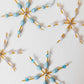 Beaded Snowflake Ornament Set- Blue and White