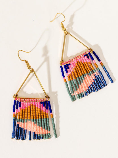 Neon Fringe Earrings