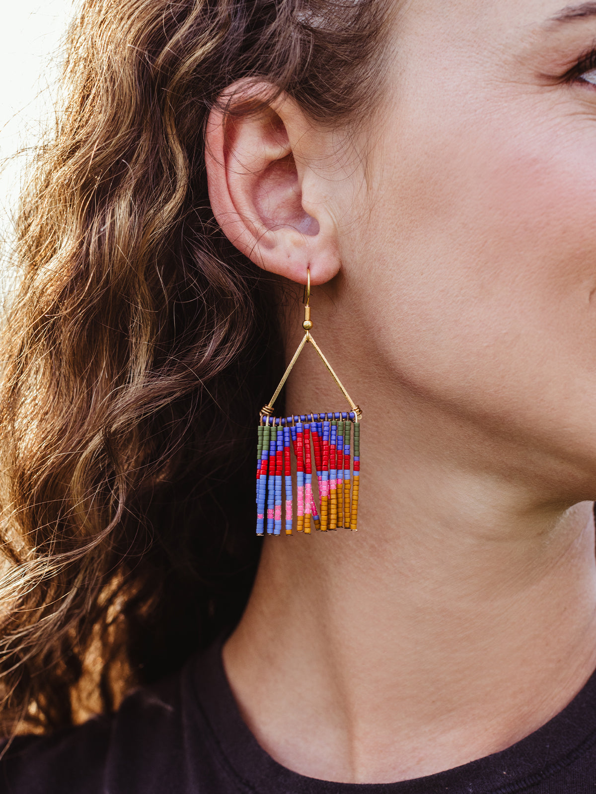 Neon Fringe Earrings