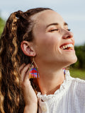 Neon Fringe Earrings
