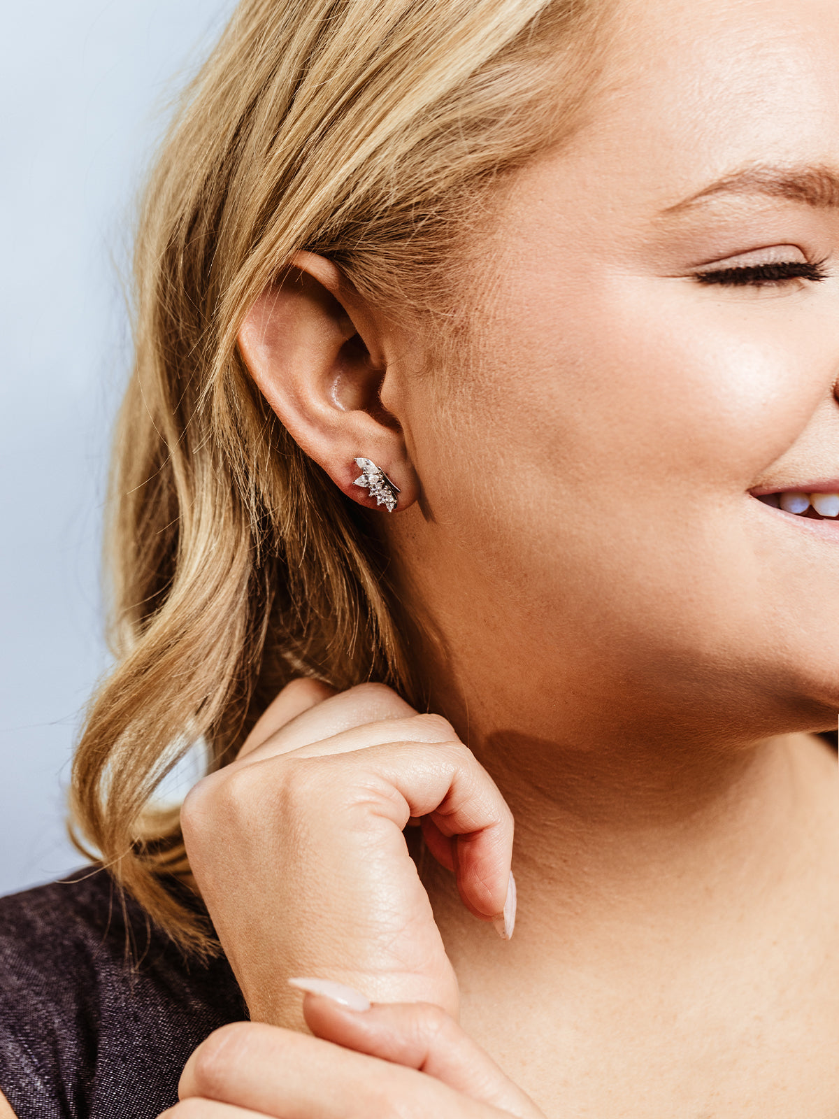 Time to Rise Sterling Silver Stud Earrings