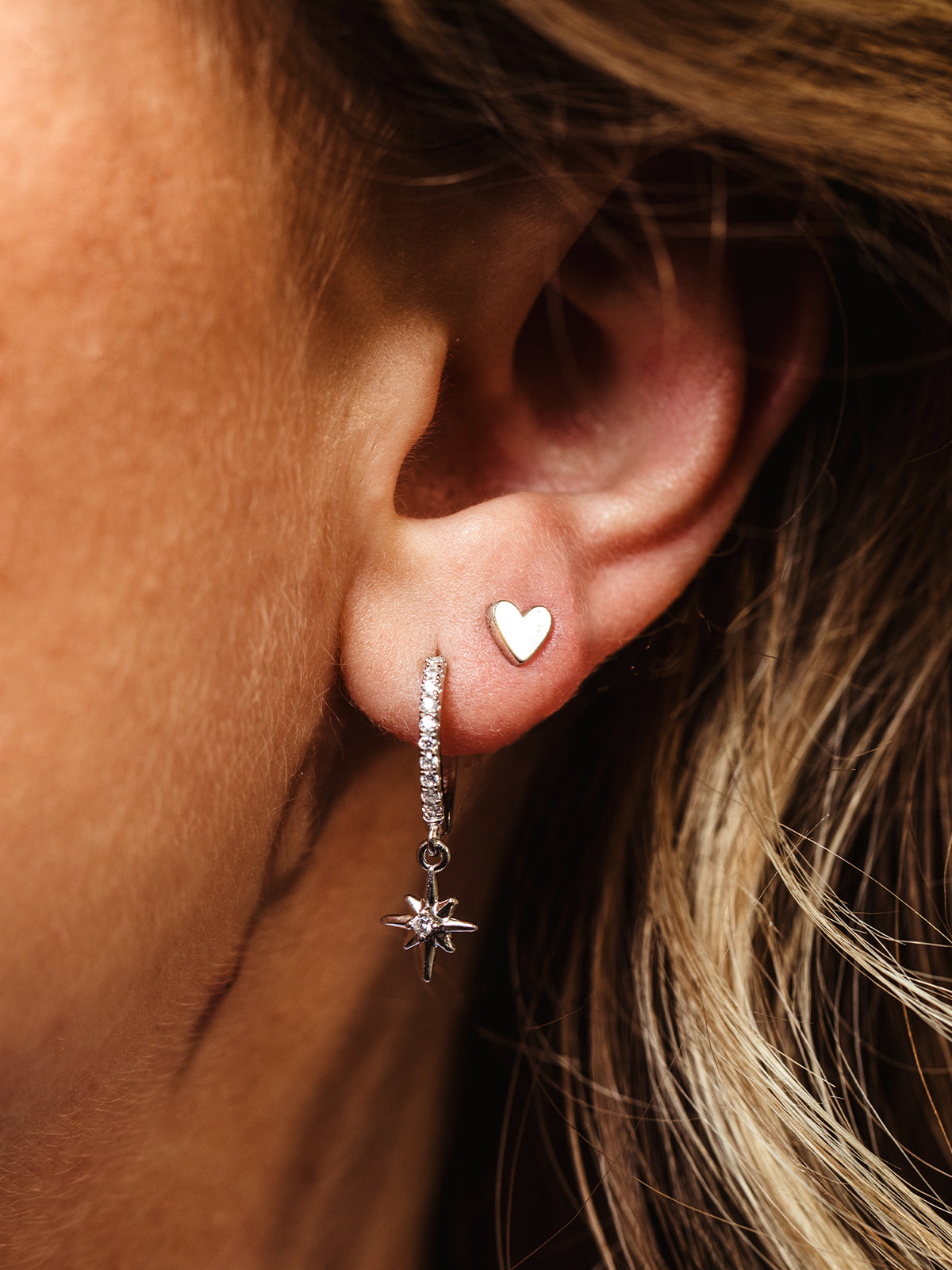 Committed Heart Stud Earrings