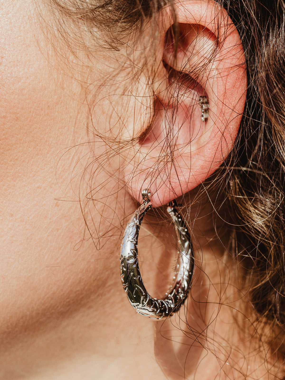 Leaf of Awareness Hoop Earrings