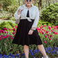 Jayde V-Neck Black Tiered Dress
