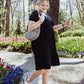 Jayde V-Neck Black Tiered Dress
