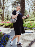 Jayde V-Neck Black Tiered Dress