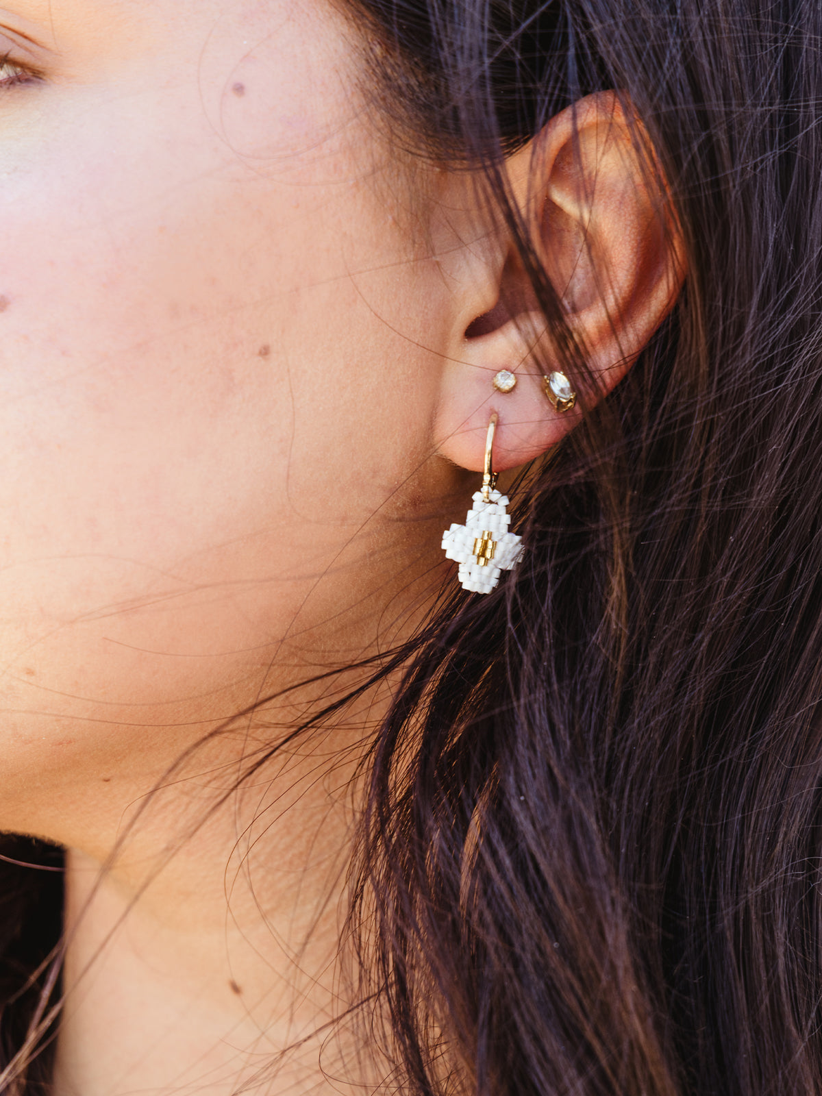 Hazel  Huggie Hoop Earrings