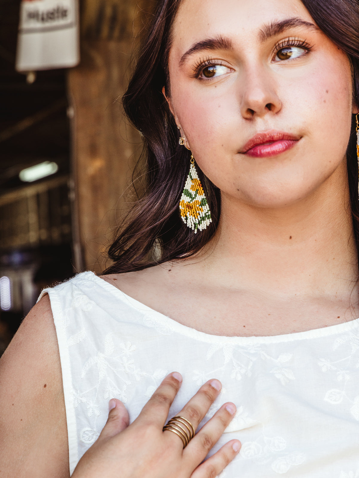 Jardin Botanico Beaded Fringe Earrings