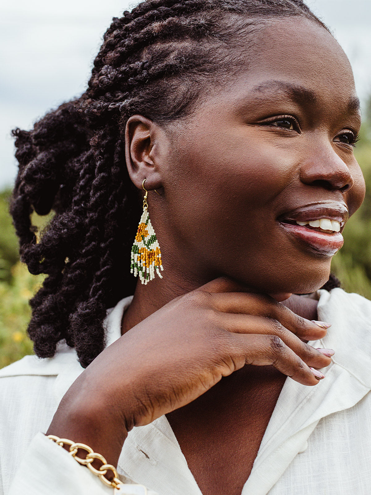 Jardin Botanico Beaded Fringe Earrings