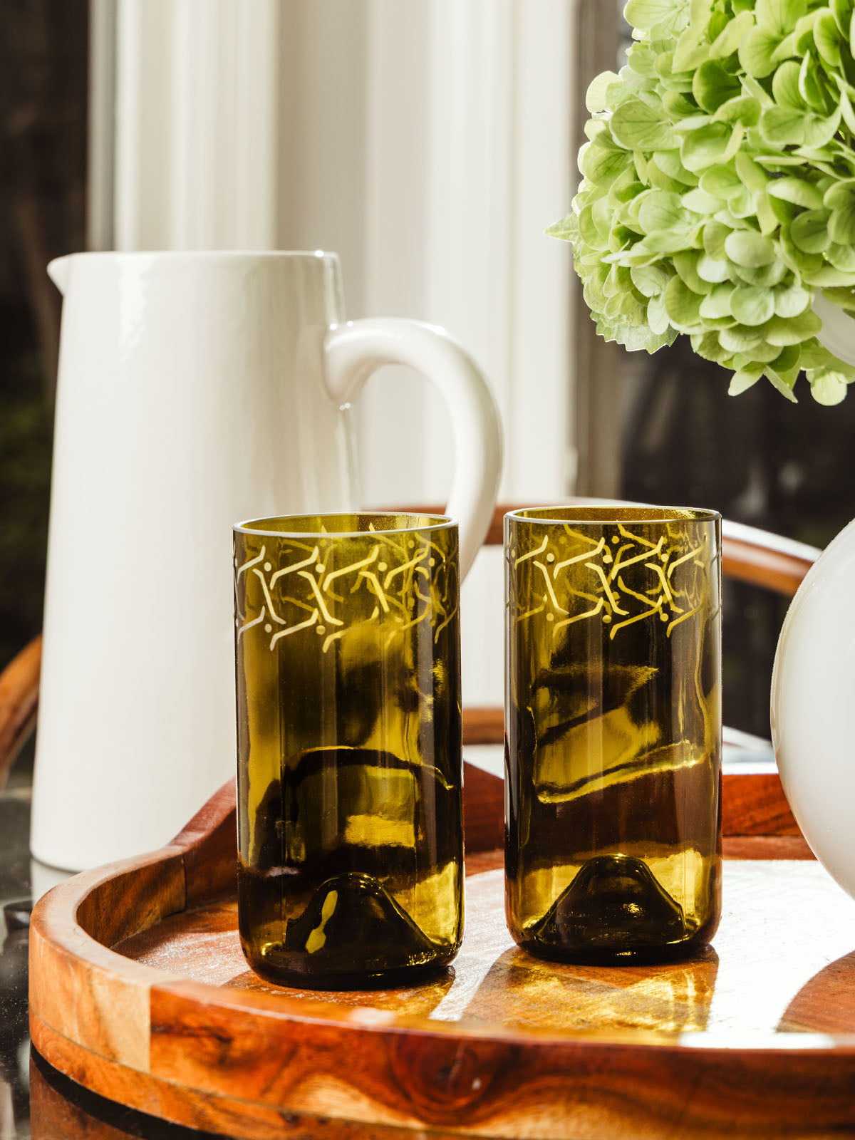 Lina Drinking Glasses- Amber