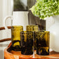 Lina Drinking Glasses- Amber