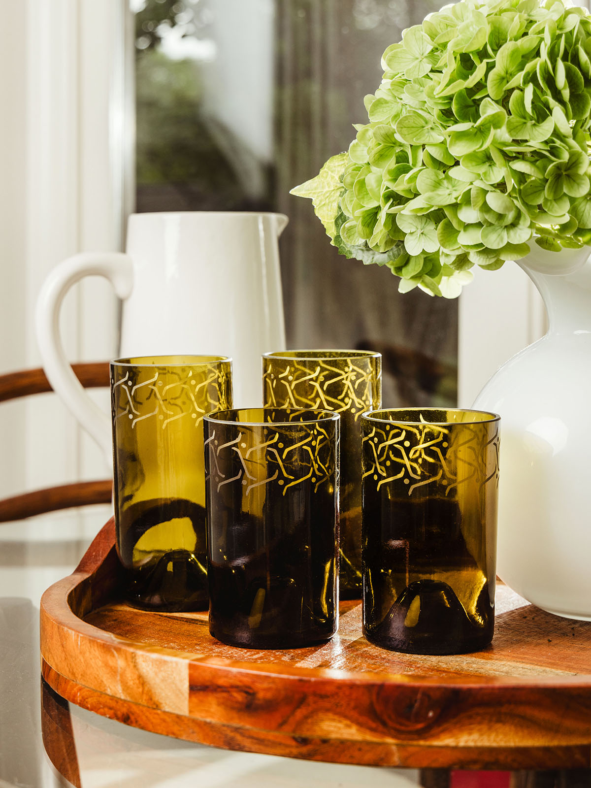 Lina Drinking Glasses- Amber