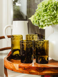 Lina Drinking Glasses- Amber