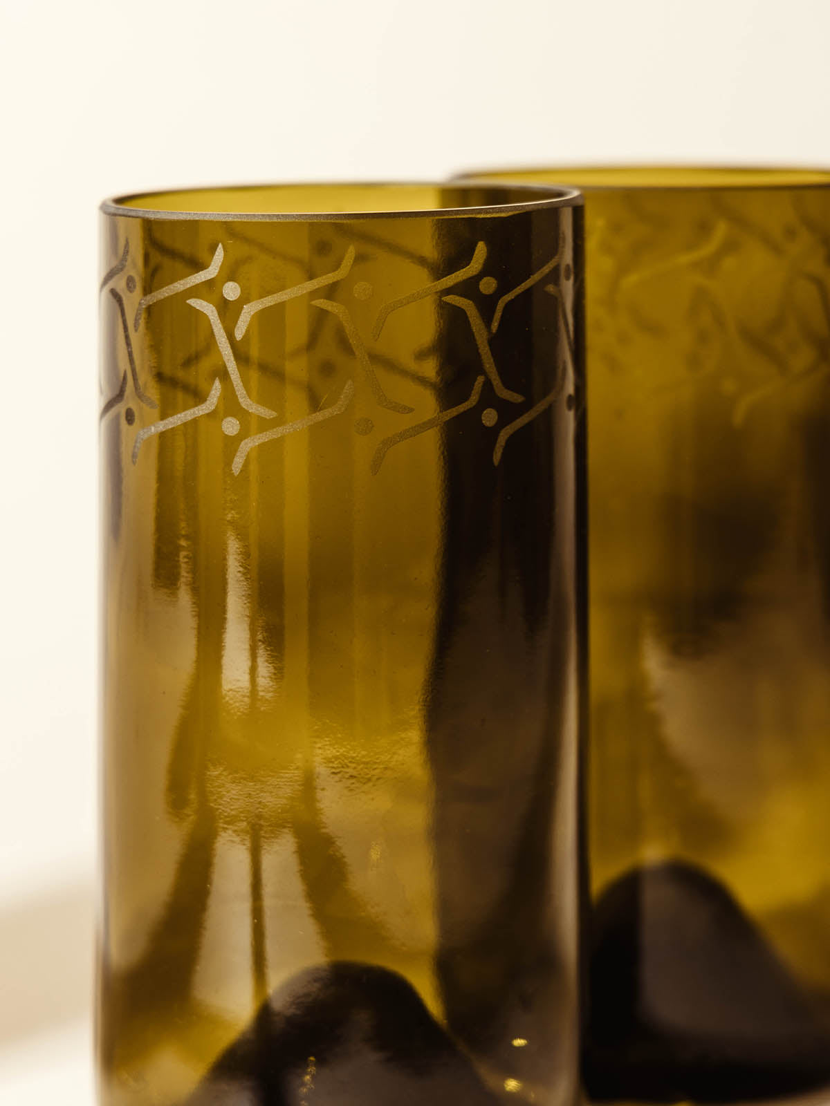 Lina Drinking Glasses- Amber