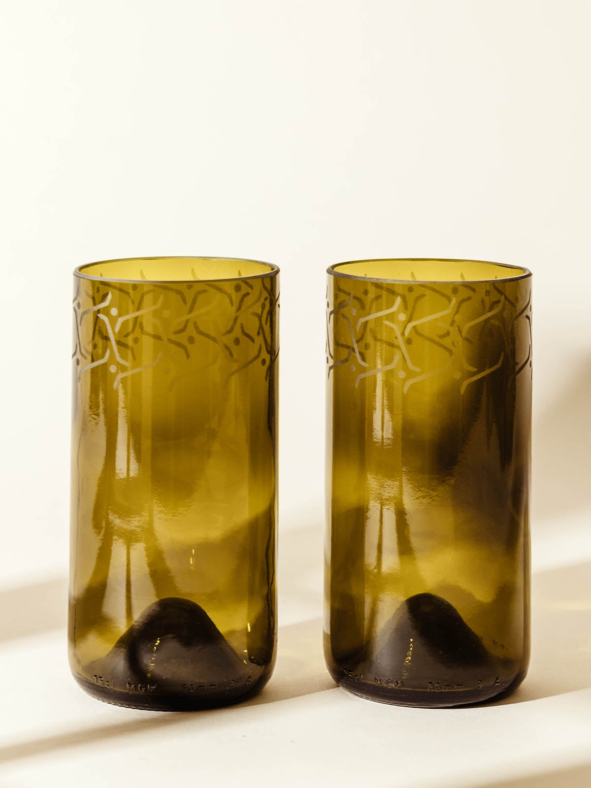 Lina Drinking Glasses- Amber