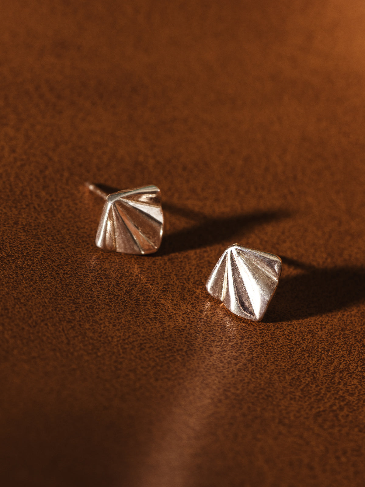 Mezzo Silver Stud Earrings