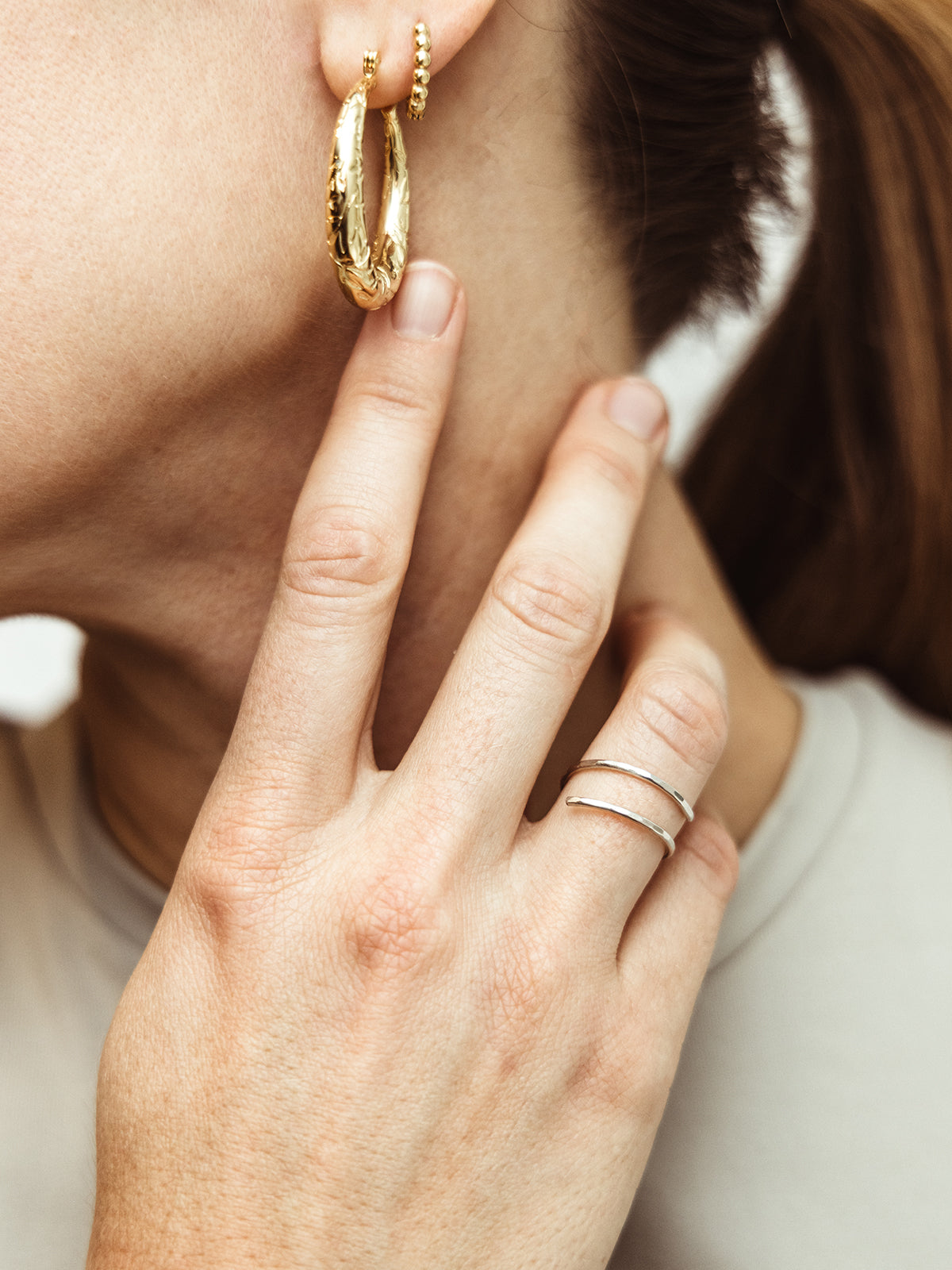 Hammered Wrap Ring