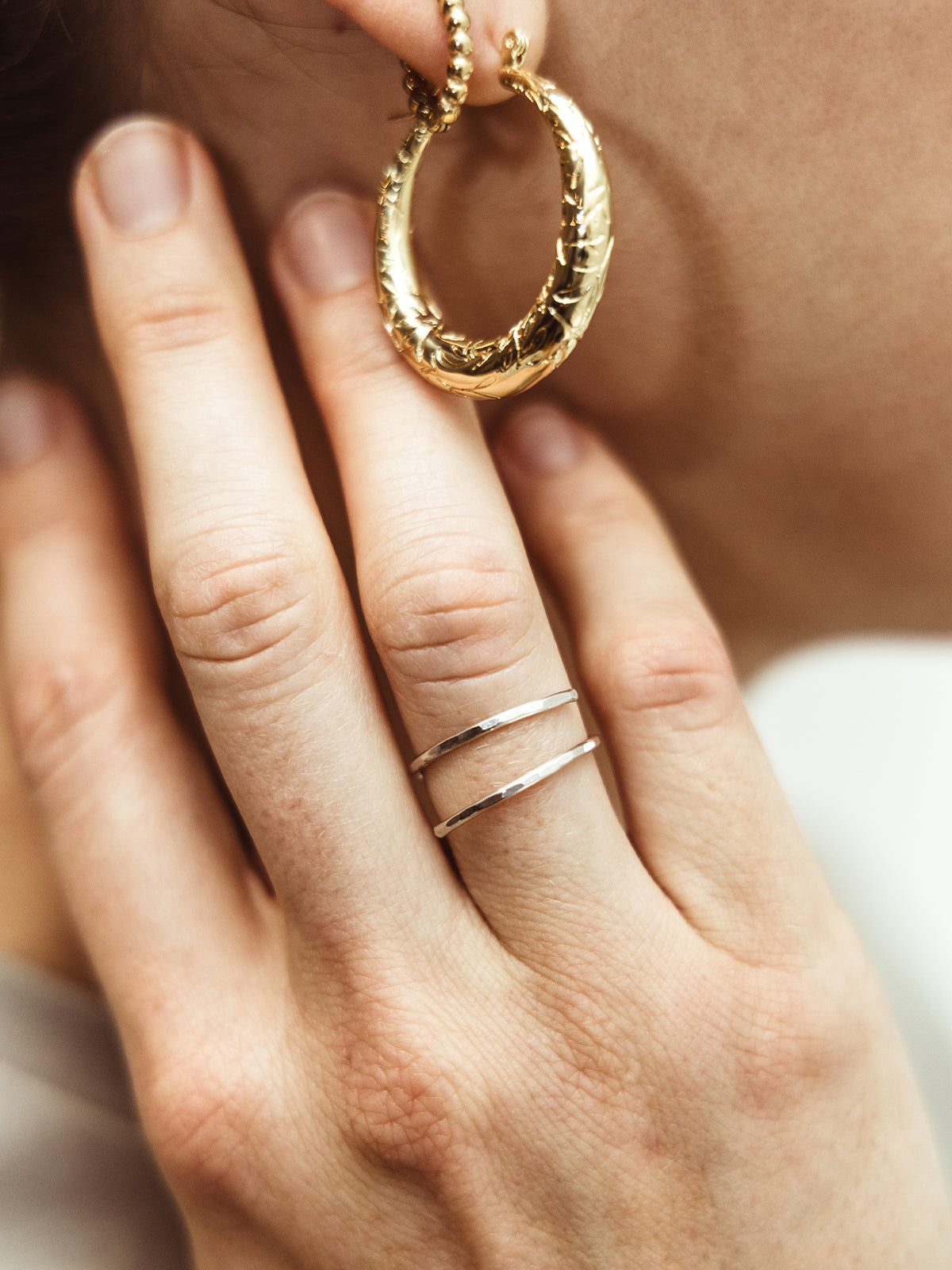 Hammered Wrap Ring
